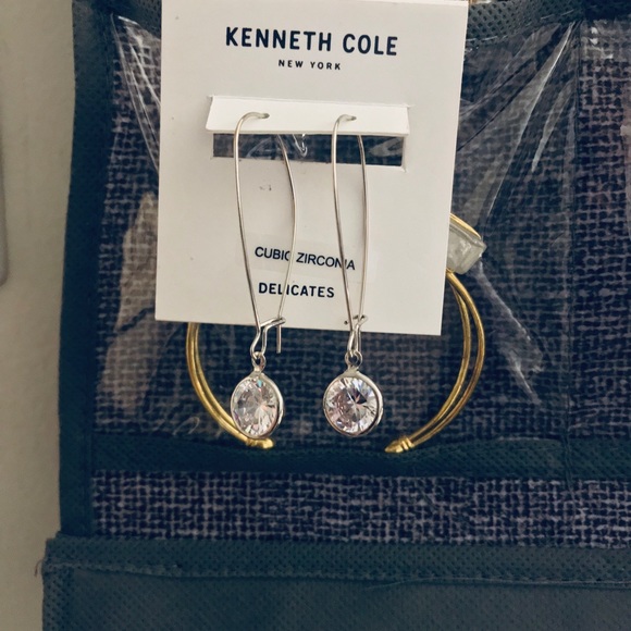 Kenneth Cole silver plated earrings - Picture 3 of 8